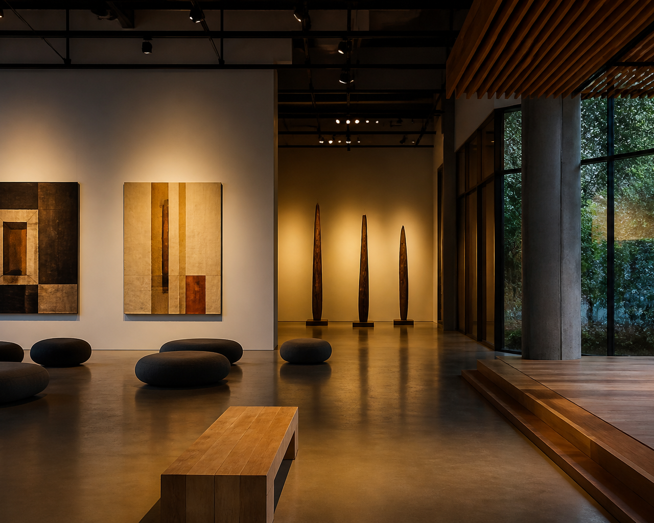 Gallery Space at Bellevue College in Bellevue, Washington — Rotating exhibitions on the Bellevue College campus.