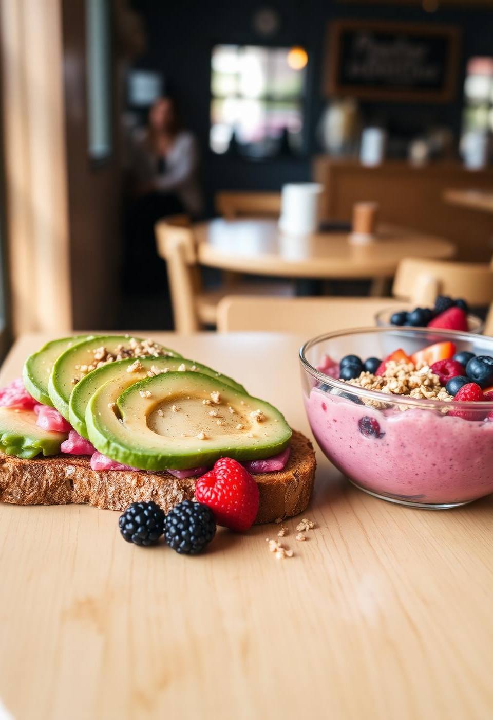 Bellden Cafe — Real breakfast and lunch menu — Pink Avocado Toast, PNW Toast, acai and pitaya bowls, seasonal specials