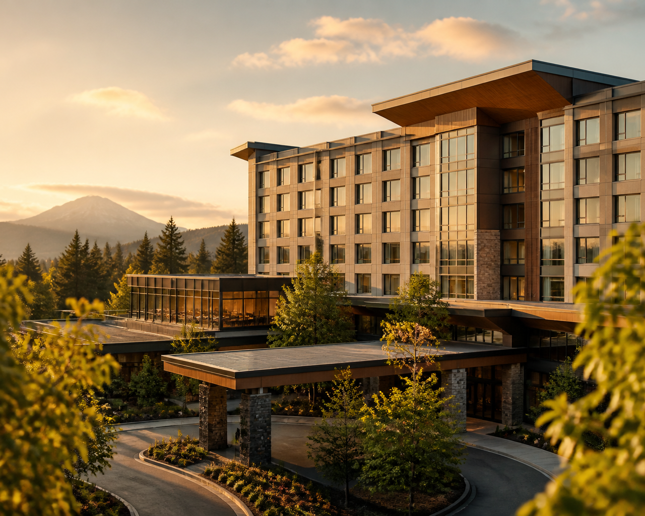 Embassy Suites by Hilton Bellevue in Bellevue, Washington — All-suite hotel with atrium, breakfast, and evening reception.